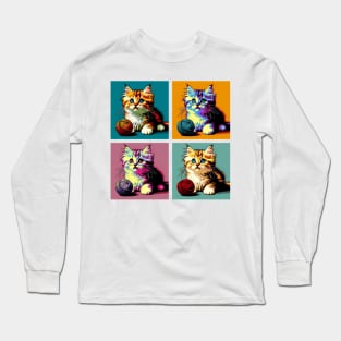 American Bobtail Pop Art - Cute Kitties Long Sleeve T-Shirt
